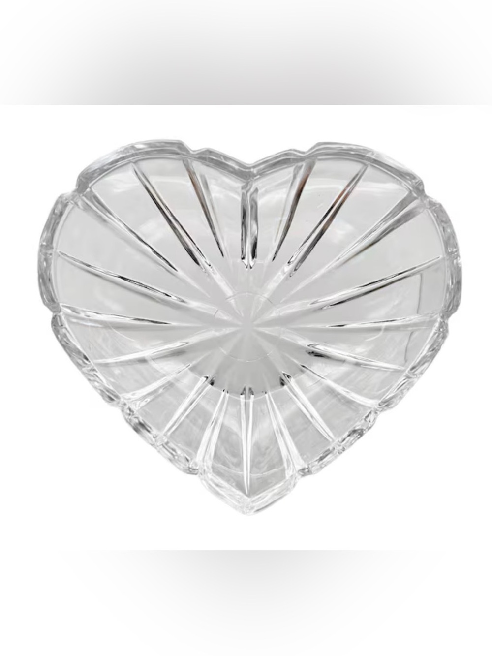 80’s Heart-Shaped Crystal Dish